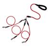 3 in 1 Reflective Multi Dog Leash Soft Foam Handle Anti Tangle Swivel Hook Heavy Duty Rope for Walking 3 Pets Together