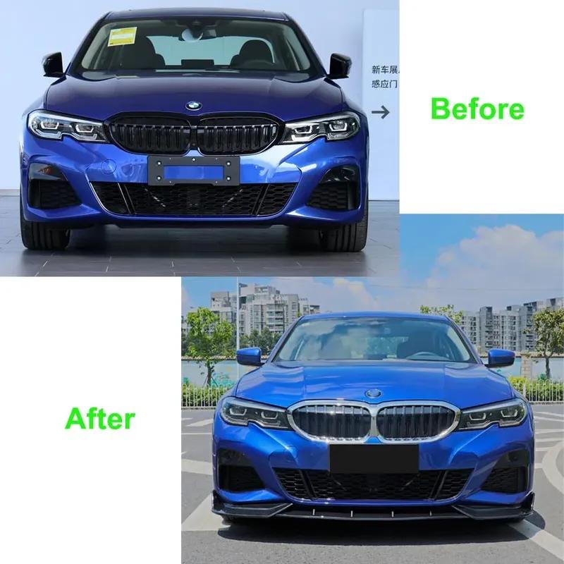 Front Lip Spoiler Bumper Blade for BMW 3 Series G20 G21 G28 2019-2022 Lower Splitter Diffuser M Pack Car Body Kit Accessories