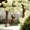 Animal Wind Chimes Door Decorations Cat Memorial Wind Chime Elegant Animals Statue Decor Outside Bells Pendant for Yard Home