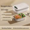 Wireless Rechargeable Heating Bento Box - No Plug or Water Needed, Portable & Insulated for Classroom.