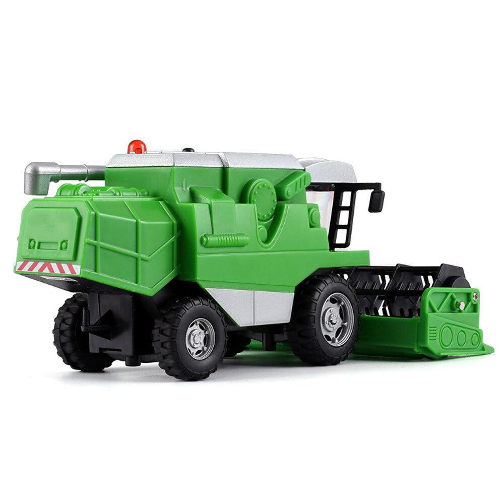 1/24 Alloy Combined Wheat Harvester Model Agricultural Tractor Vehicle Sound and Light Suitable for Collection Kids Toys