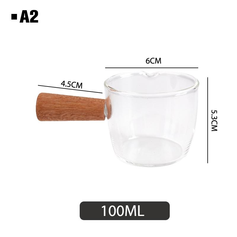 Multi-functional Taste Dish Coffee Mini Milk Cup Hand-draw Sauce Dish With Handle Glass Sauce Vinegar Snack Plate Tableware