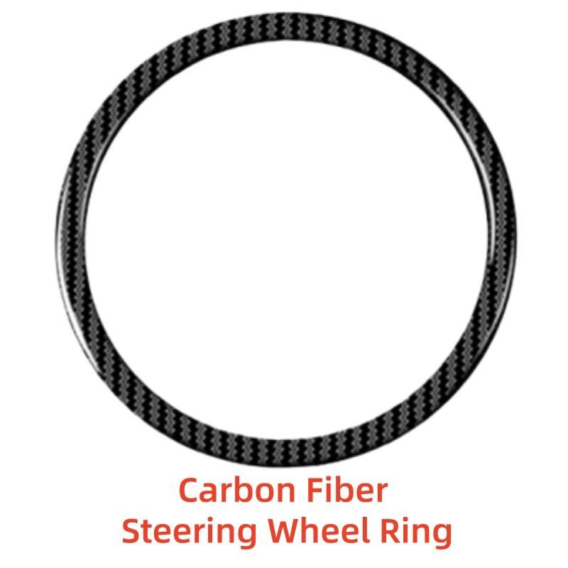 Cars Modification Decoration Accessories Stickers ABS Plastic Steering Wheel Ring Carbon For Mazda Atenza Trim Paste Style