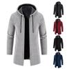 Men's 2024 Autumn/Winter Fleece-Lined Chenille Knit Cardigan & Trench Coat