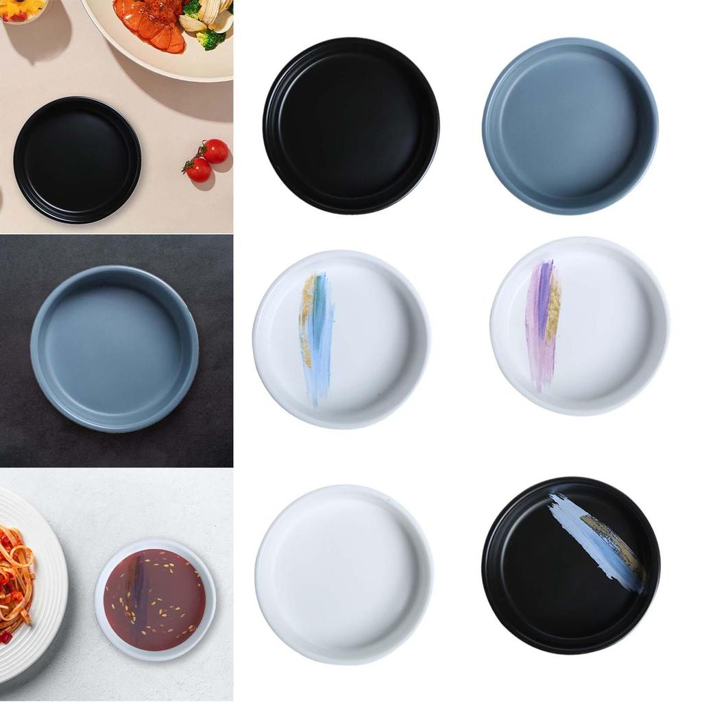 Round Soy Sauce Dish Household Seasoning for Condiments Kitchen Camping