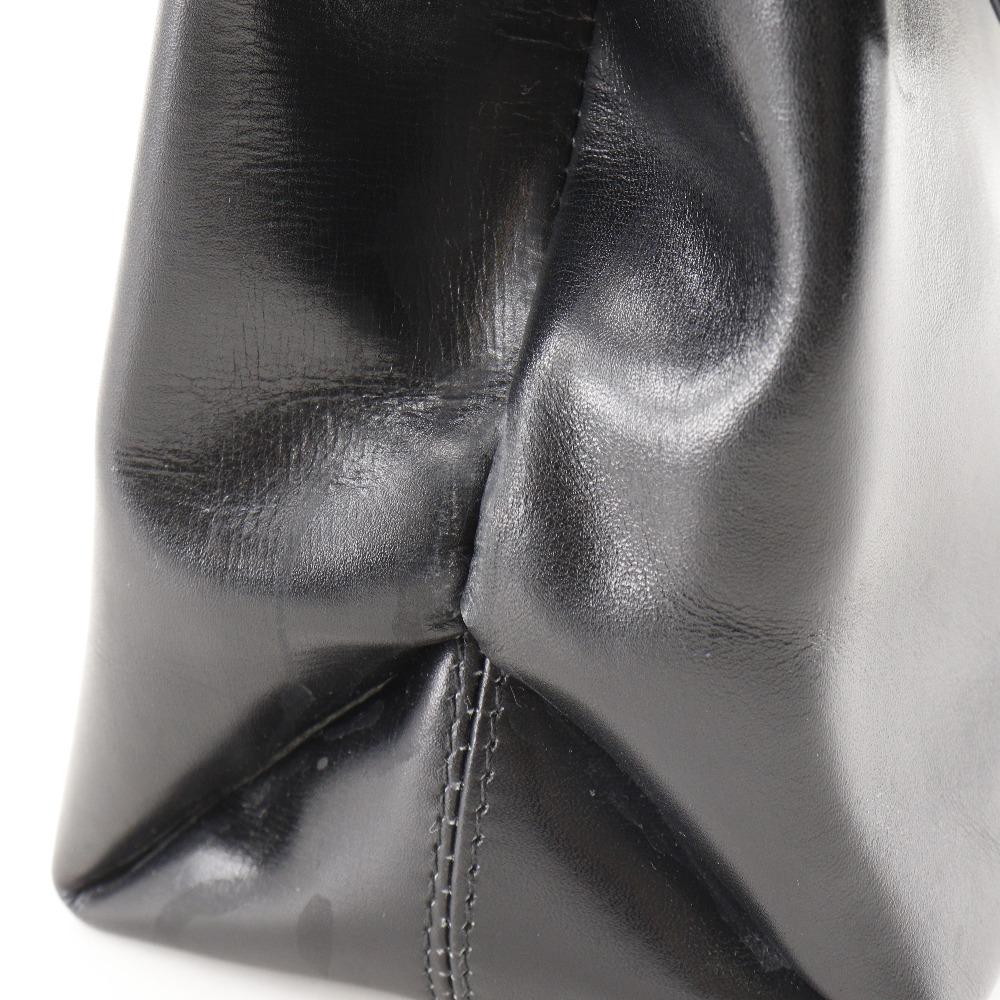 Salvatore Ferragamo Gancini Shoulder Bag Black Calfskin Women Used
