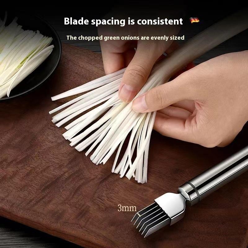 Stainless Steel Shred Silk The Knife Vegetable Garlic Cutter Food Speedy Chopper Green Onion Cutter Portable Kitchen Tool