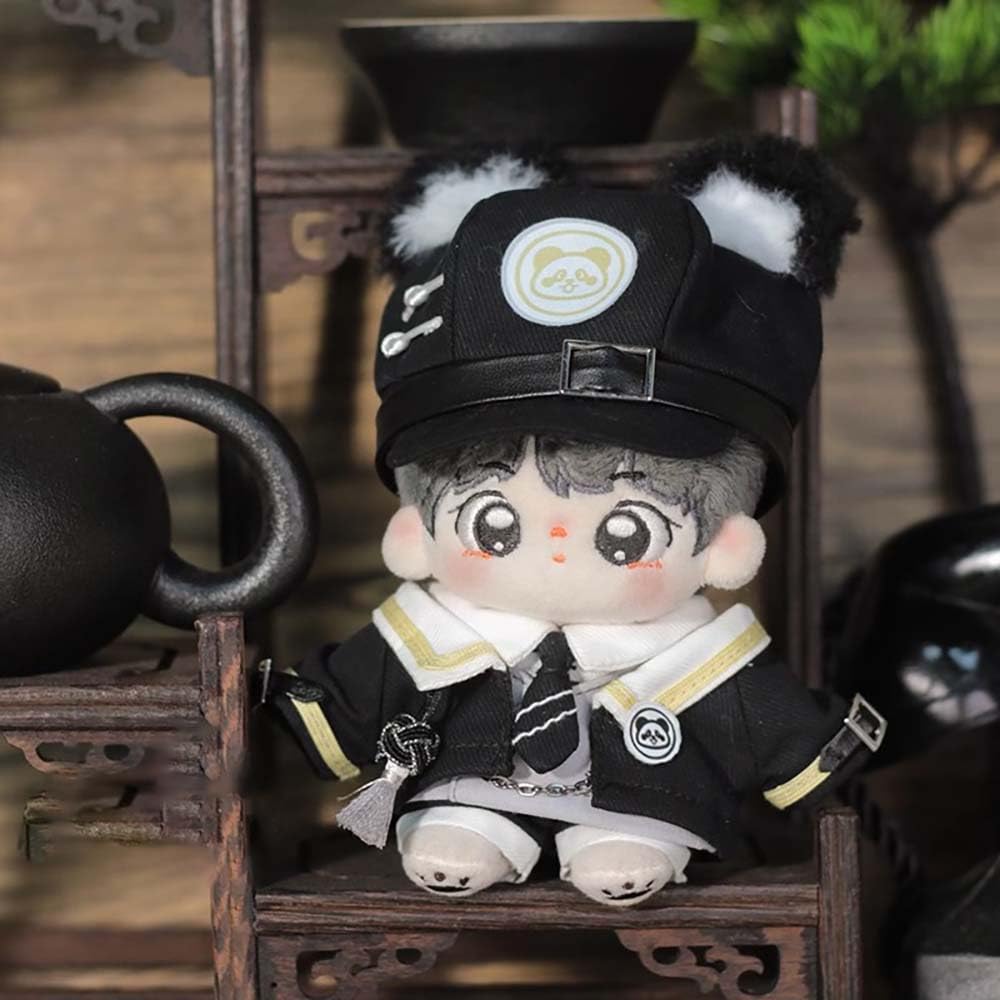 Niannyyhouse 10cm Stuffed Toy Clothes Hat Jacket Dress Shirt Pants Vest Tie Panda Suit Cotton Doll Costume Changeable