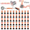 151Pcs Leveler Locator Spacers Reusable Tile Leveling System Set Level Wedges Construction Tool for Flooring Wall Tiles Ceramic
