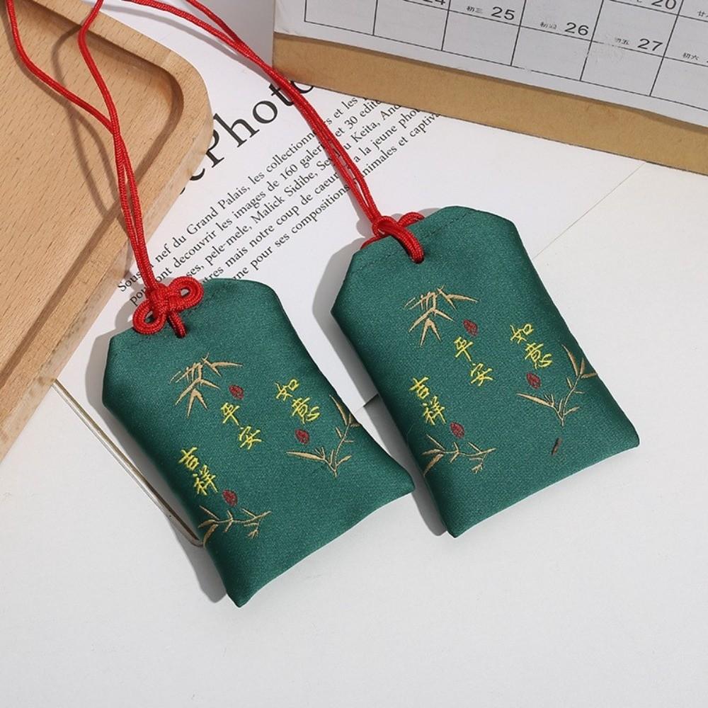 Klassischer japanischer Gebets-Glücksbringer Omamori Beten Schönheit Bestickte Beutel Glück Kaiserliches Paar Schlüsselanhänger Herbstfest