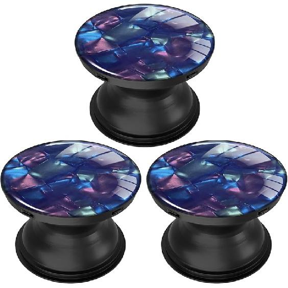 3 Pack Expandable Mobile Cell Phone Stand Grip Cellphone Holder Kickstand for Smartphone - Glitter Black Pink Green Blue Glitter Black Pink Green