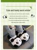 Children's Cartoon Panda Fluffy Slippers for Boys & Girls - Warm Cotton Home Shoes