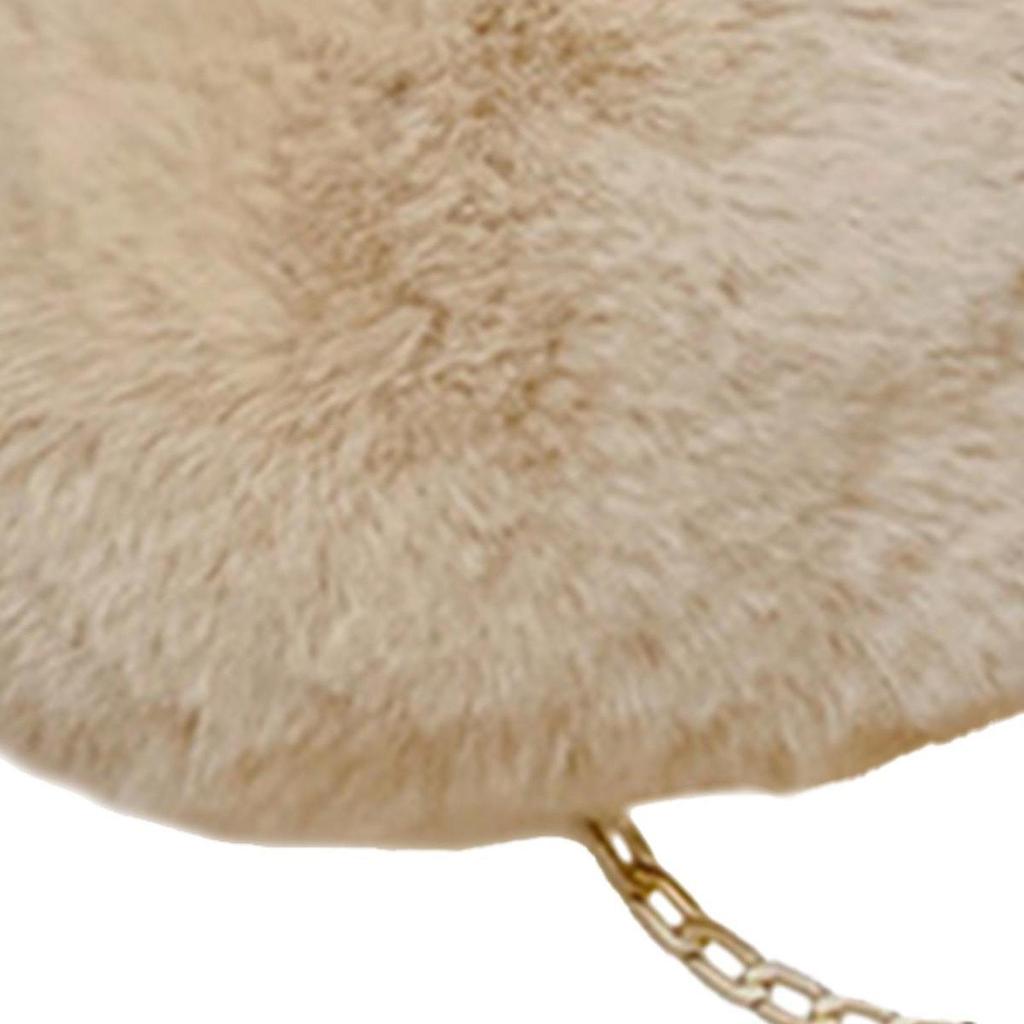Fluffy Purse Crossbody Bag Clutch Purse Wallet Cute Fashion Tote Plush Handbag Heart Shaped Shoulder Bag Evening Bag Lightweight