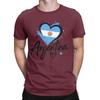 Casual Argentina Argentinian Flag Vintage Pride Tshirt For Unisex Round Collar Pure Cotton T Shirts Short Sleeve Tees Clothes