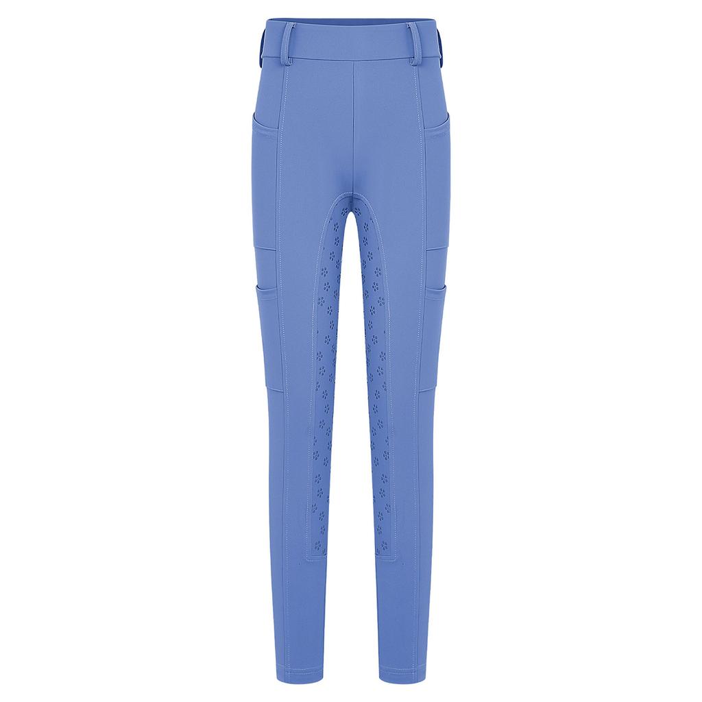 Boys Girls Horseback Riding Leggings Full Seat Anti-slip Breeches with Multiple Pockets for Equestrian Sports Kids