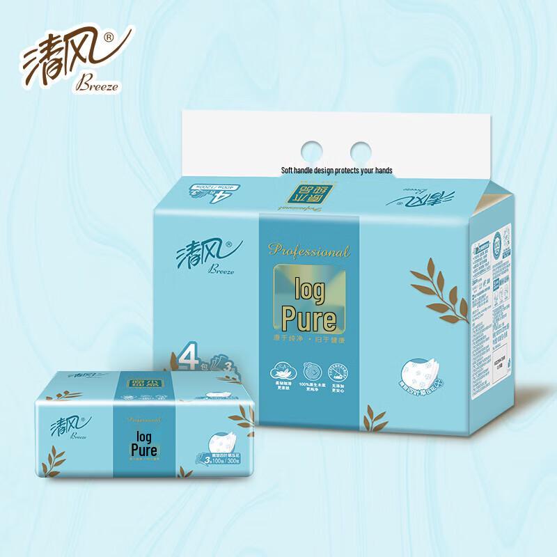 Qingfeng Pure Wood Pulp 3-Ply Facial Tissues
