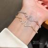 Zircon Heart Rate Design Shape Pendant Bracelet With Sparkling Stones For Womens Fashion Accessory