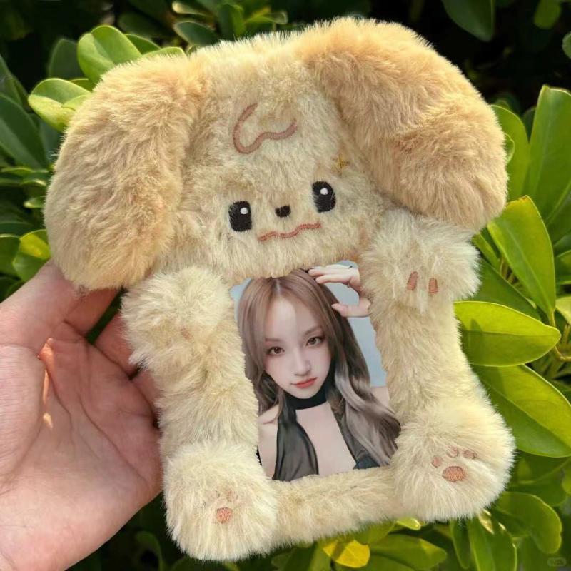 Cartoon Card Holder Keychain Cute Idol Photocard Display Pendant Kpop Photo Card Sleeve Protective Case Kawaii Card Cover