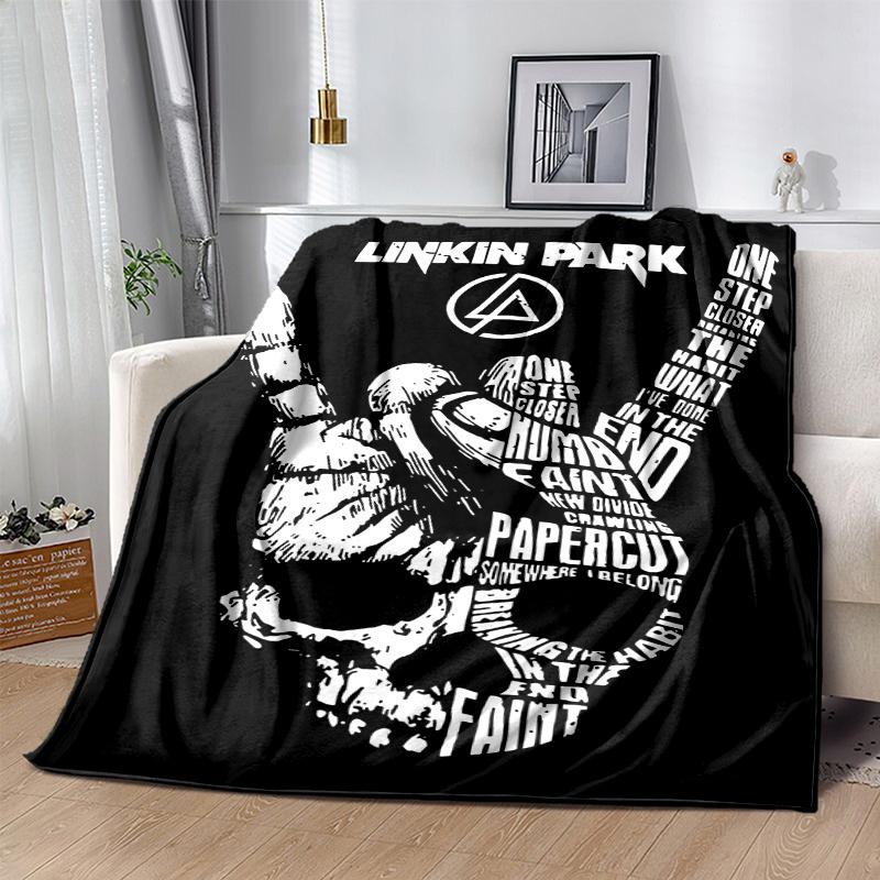 Linkin Park Flannel Blanket Soft All-Season Throw, Design for Camping, Car Travel, Hiking Sofa, Bed, Office Perfect Gift for Parties