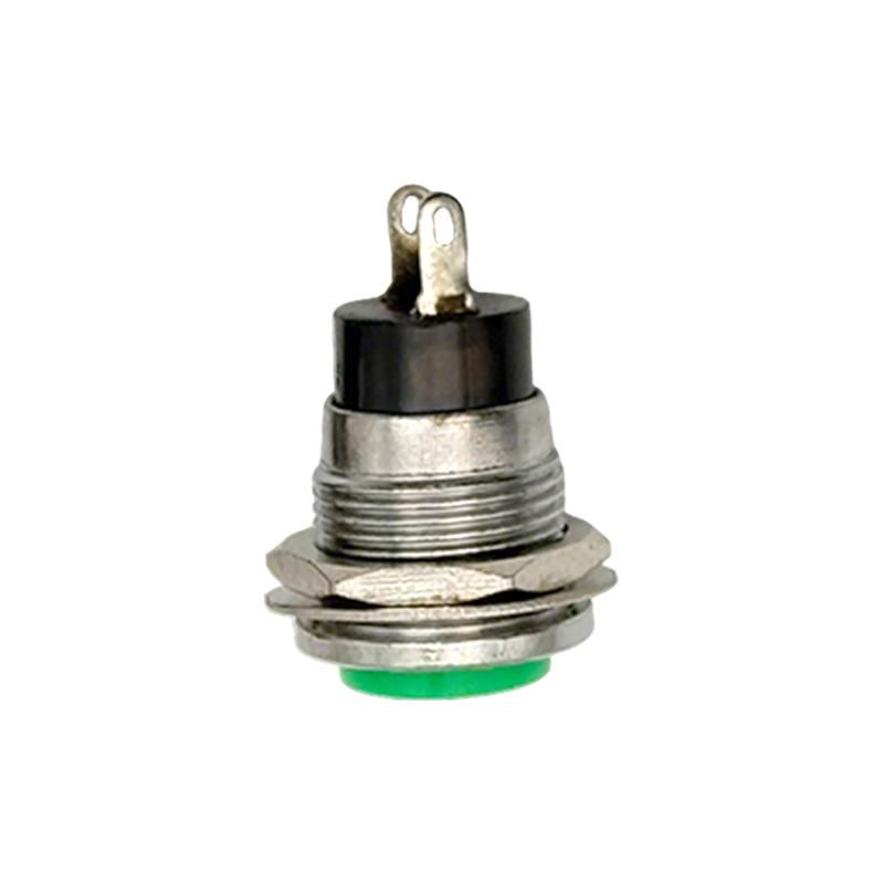 DS-318 Circular Momentary Button Switch 12MM Self Resetting Small Horn Doorbell Push Button Switch 2Pin