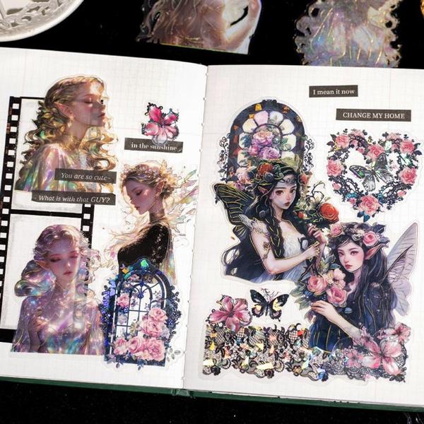 20 Stück/Packung süße Elfenmädchen-Serie Scrapbooking-Aufkleber, perfekt für Collage, Journaling, Basteln, DIY-Zubehör