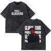 Singer Pablo Alborán Album 2026 Print Washed Vintage T Shirts Men Women Hiphop T Shirts Shortsleeved Casual Oversized T Shirts
