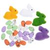 1Set Easter Egg Bunny Set Decorative Foams Mini Rabbit Party Favors Tabletop Easter Party Decoration Bunny Egg Ornament