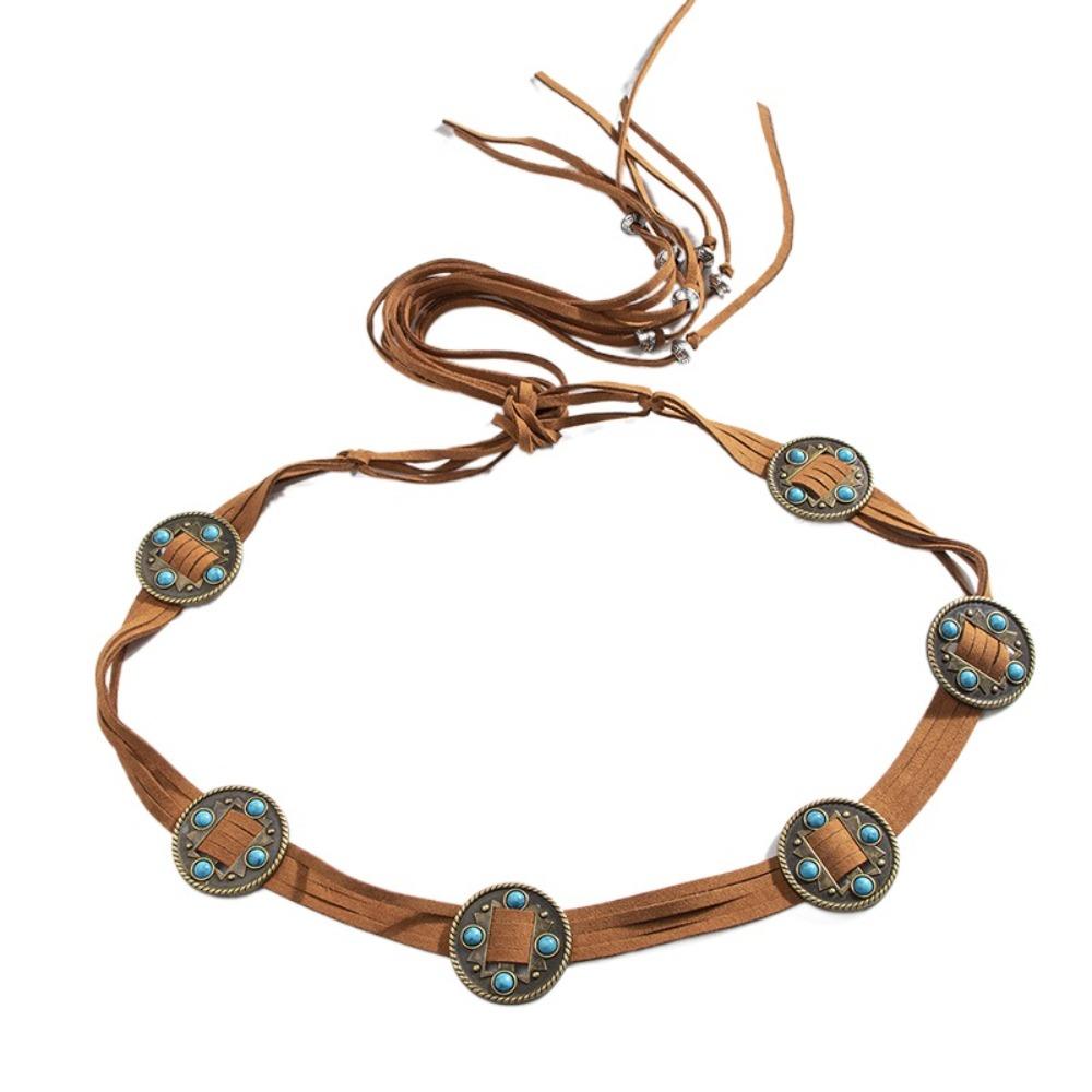 Bead Women Waist Chain Bohemian Ethnic Style Waistband Unique Braided Sash Belt  Girl