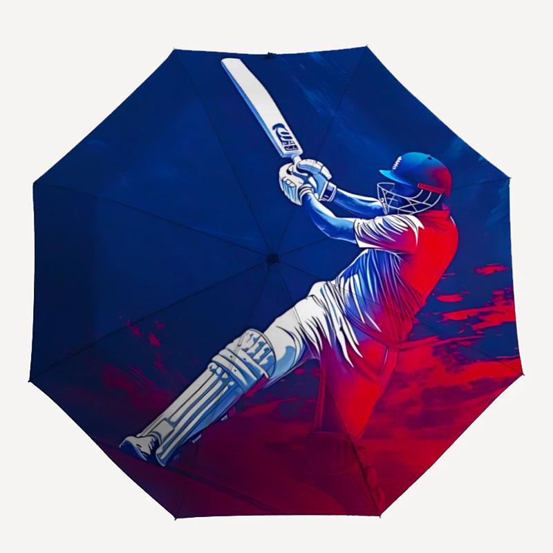 

1PC Cricket Batting Automatic Folding Umbrella, Portable & Foldable Design with 8 Ribs, 18