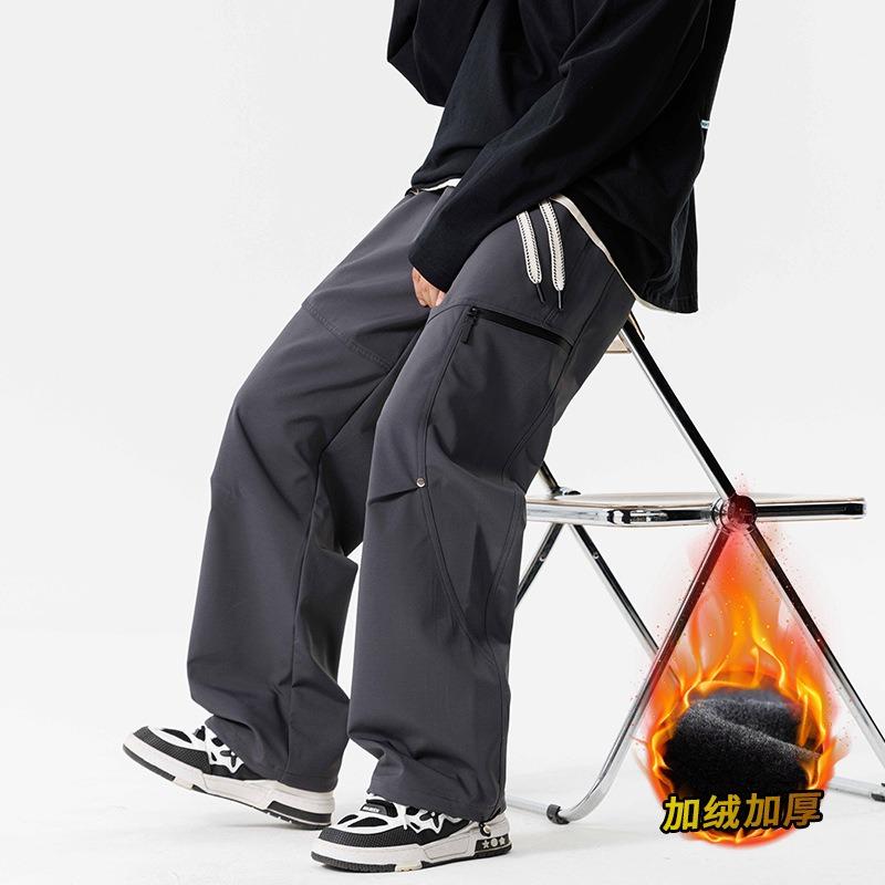 Pants Men's Autumn and Winter New Outdoor Charge Pants Waterproof Straight Versatile Men's Overalls Loose Casual Pants