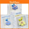 Plastic Bunny Keychain With 3d Embossed Fleece Ears For Bag Decor