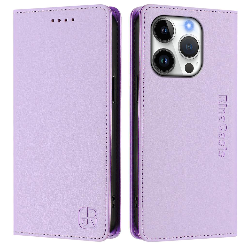 For iPhone 16 Pro Leather Case RINACASIS RC01 Phone Cover with RFID Blocking Wallet Stand