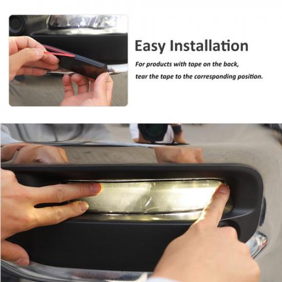 2pc Smoked Black Front Fog Light Lamp Cover Bezels Trim For Dodge RAM 1500 2018+