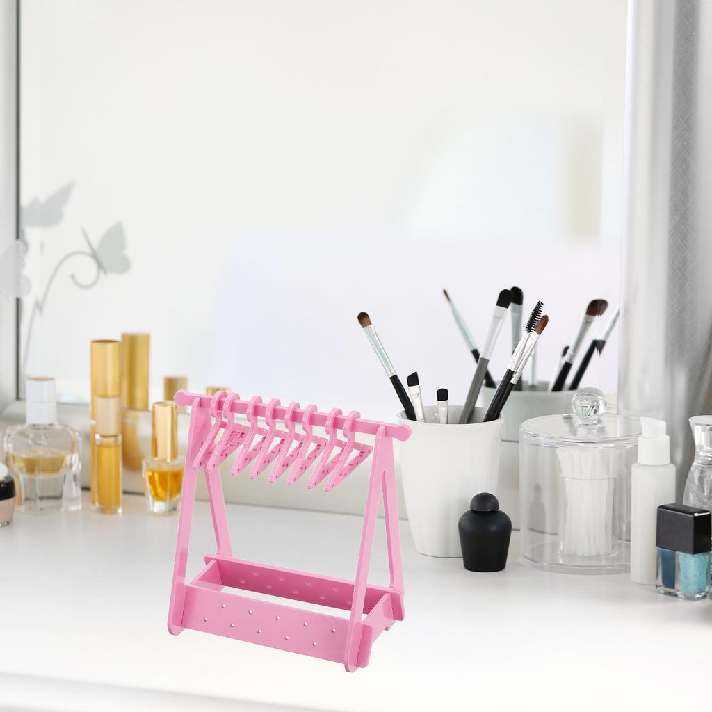 Uxcell Ohrringhalter-Set mit 8 Kleiderbügeln, Acryl-Ohrringhalter Organizer Ständer Rack Ohrring-Displayhalter für Steckerchen