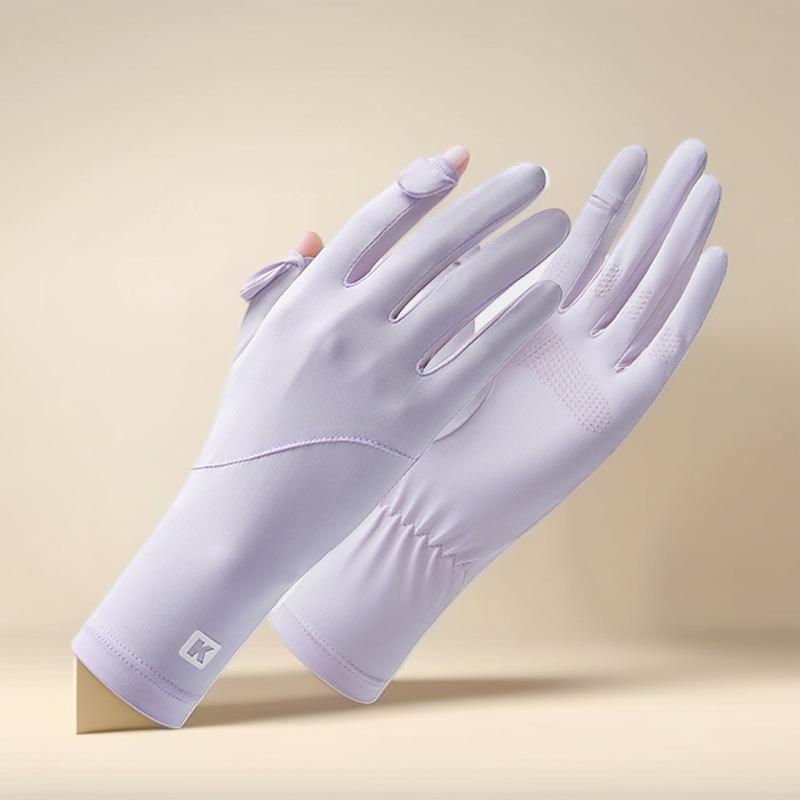 Summer Sunscreen, Lengthened Wrist Guard, Increased Elasticity, Leaking Fingers, Women's Outdoor Palm Wear-resistant and Non-slip
