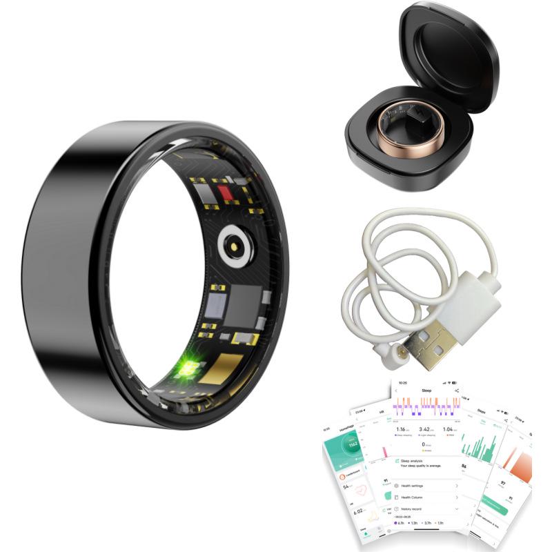 Smart Ring: Sleep, Heart Rate, Blood Oxygen & Pressure Monitoring with Exercise Tracking & Remote Camera Control