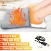 Грелка для ног USB Обогреватель для ног Термическая грелка для ног Мягкий плюшевый теплый чехол для ног Электрическая грелка для ног для дома, спальни