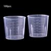 100Pcs Disposable Epoxy Resin Mixing Cups Clear Plastic Measuring Tool 30ML
