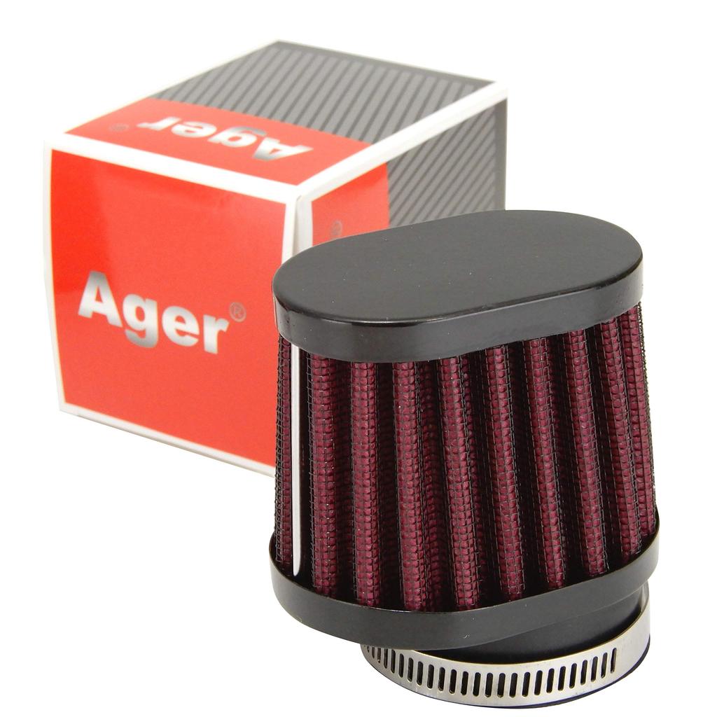 Ager 48mm Oval Power Filter Black x Red