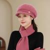 Plus Velvet Warm Basin Hat Knitted Fisherman Hat Elderly Grandmother's Cold Proof Scarf  Autumn and Winter Hat Trend