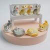 Mini Resin Cat Figurines Cute Realistic Cat Statue Miniature Animal Figures