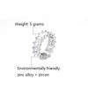 Luxury Hip Hop Rectangular Zirconia Rhinestone Ring