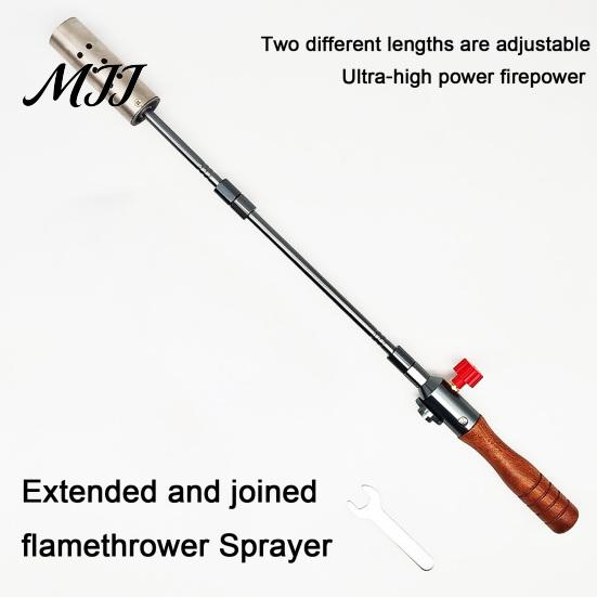 Flame Starter 22.4" Long Propane Weed Torch Detachable Arm Cooking Stainless Steel for Garden Wood Melting Ice Snow Roofing Outdoor Butane