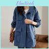 Midlength Size Large Womens Spring Streetwear Thin Windbreake Coat