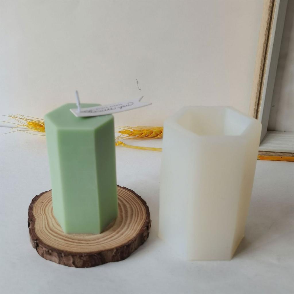 Cylinder Hexagonal Column Cake Soap Mould DIY Candle Epoxy Handmade Mold