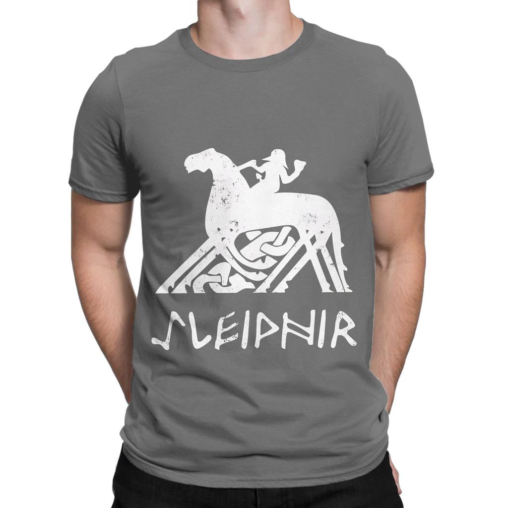 Sleipnir White Funny Graphic 100 Cotton TShirt Sleipnir Tops Tees For Unisex