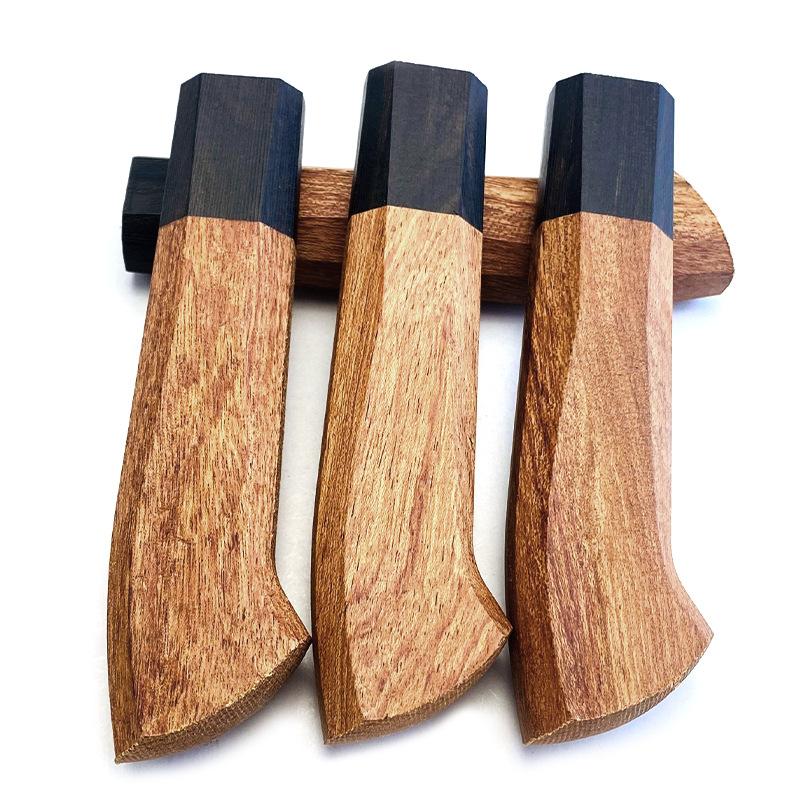 Natural Solid Wood Japanese Style Kitchen Knife Octagonal Wooden Handle Scales Diy Making Accessories Parts