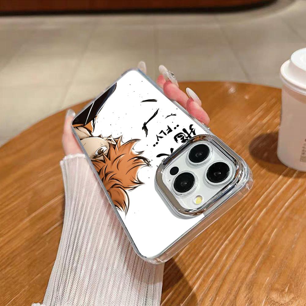 Cool Anime H-Haikyu!! Phone Case For Iphone 17 16 15 14 13 12 11 Pro Max Xr Air Plus Silicone Cover Silver Hard Shell Cover