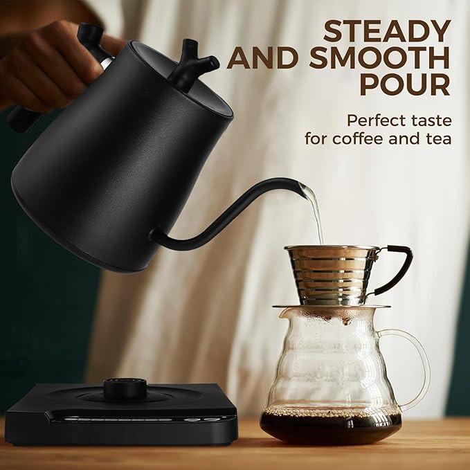 1L 304 Touch Screen Panel Electric Health Kettle Indicator Stainless Steel Electric Kettle Coffee Pot with Temperature