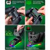 Xbox Controller Charger Station with 2 Packs 4320mWh Rechargeable Battery for Xbox Series X/S/One/Elite Controller, Dual Charging Dock with RGB
